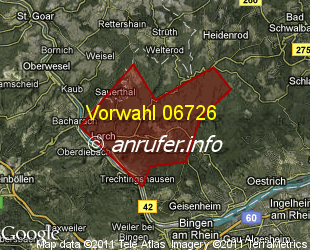 Vorwahlkarte 06726 – Lorch Rheingau