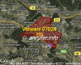 Vorwahlkarte 07024 – Wendlingen am Neckar