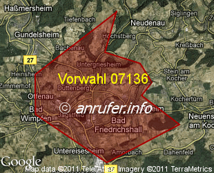 Vorwahlkarte 07136 – Bad Friedrichshall