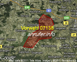 Vorwahlkarte 07138 – Schwaigern