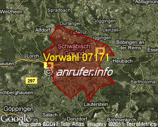 Vorwahlkarte 07171 – Schwäbisch Gmünd