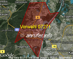 Vorwahlkarte 07271 – Wörth am Rhein