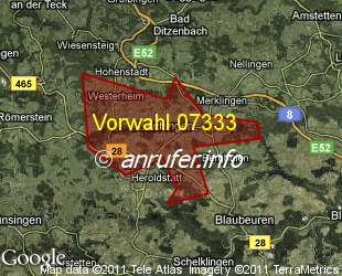 Vorwahlkarte 07333 – Laichingen