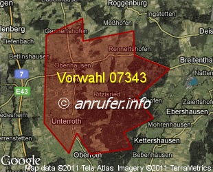 Vorwahlkarte 07343 – Buch b Illertissen