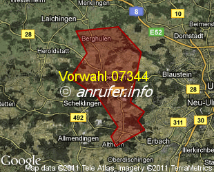 Vorwahlkarte 07344 – Blaubeuren