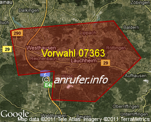 Vorwahlkarte 07363 – Lauchheim