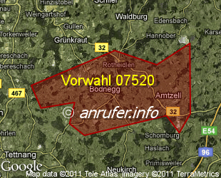 Vorwahlkarte 07520 – Bodnegg