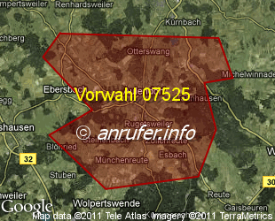 Vorwahlkarte 07525 – Aulendorf