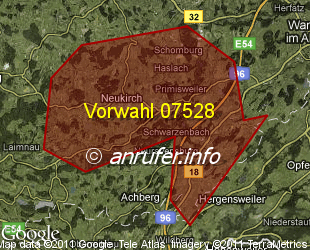 Vorwahlkarte 07528 – Neukirch b Tettnang