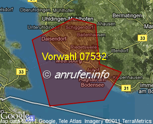 Vorwahlkarte 07532 – Meersburg