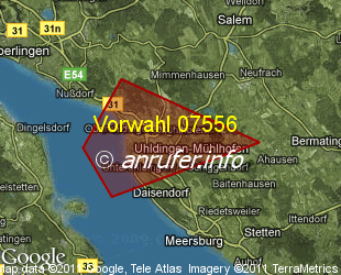 Vorwahlkarte 07556 – Uhldingen-Mühlhofen