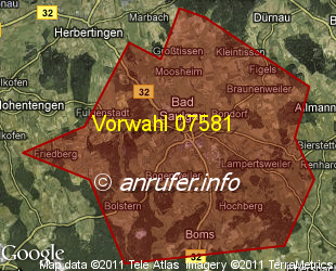 Vorwahlkarte 07581 – Saulgau