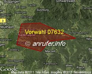 Vorwahlkarte 07632 – Badenweiler