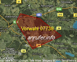 Vorwahlkarte 07738 – Steisslingen