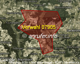 Vorwahlkarte 07905 – Langenburg