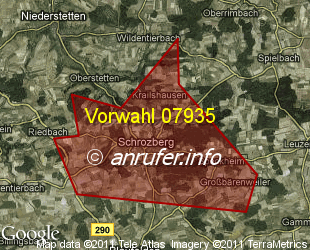 Vorwahlkarte 07935 – Schrozberg