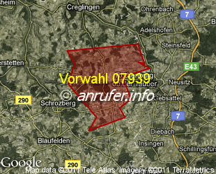 Vorwahlkarte 07939 – Schrozberg-Spielbach