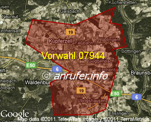 Vorwahlkarte 07944 – Kupferzell