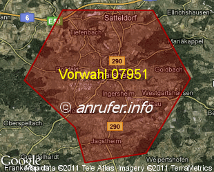 Vorwahlkarte 07951 – Crailsheim