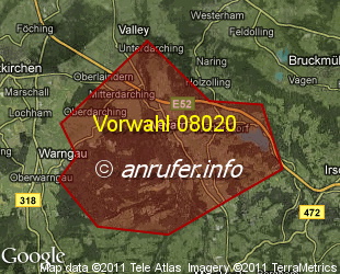 Vorwahlkarte 08020 – Weyarn
