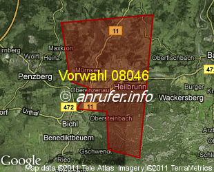 Vorwahlkarte 08046 – Bad Heilbrunn