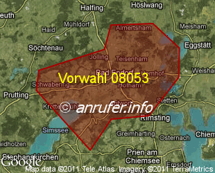 Vorwahlkarte 08053 – Bad Endorf