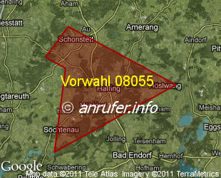 Vorwahlkarte 08055 – Halfing