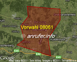 Vorwahlkarte 08061 – Bad Aibling