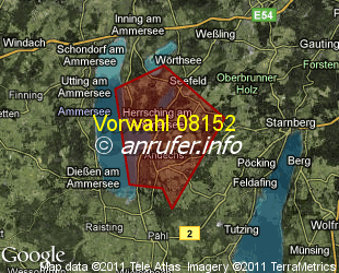 Vorwahlkarte 08152 – Herrsching a Ammersee