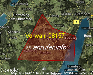 Vorwahlkarte 08157 – Feldafing