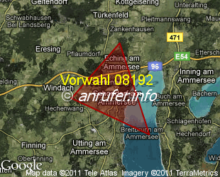 Vorwahlkarte 08192 – Schondorf a Ammersee