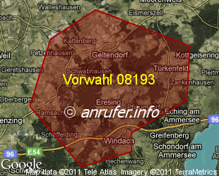 Vorwahlkarte 08193 – Geltendorf