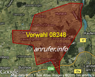 Vorwahlkarte 08248 – Lamerdingen