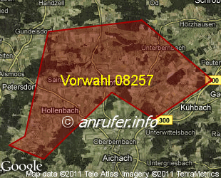 Vorwahlkarte 08257 – Inchenhofen