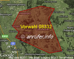 Vorwahlkarte 08332 – Ottobeuren