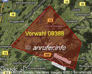 Vorwahlkarte 08388 – Hergensweiler