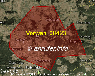 Vorwahlkarte 08423 – Titting