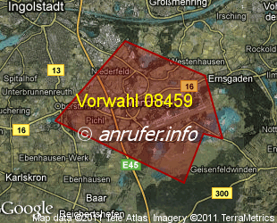 Vorwahlkarte 08459 – Manching
