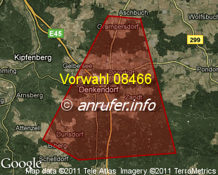 Vorwahlkarte 08466 – Denkendorf Oberbay