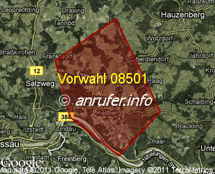 Vorwahlkarte 08501 – Thyrnau