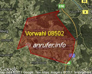 Vorwahlkarte 08502 – Fürstenzell