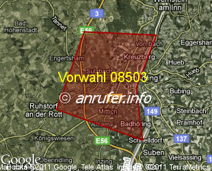 Vorwahlkarte 08503 – Neuhaus a Inn