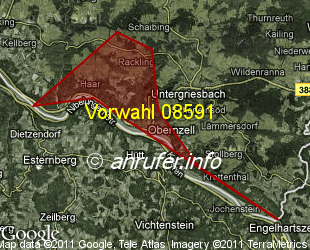 Vorwahlkarte 08591 – Obernzell