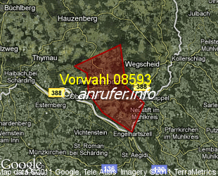 Vorwahlkarte 08593 – Untergriesbach