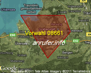 Vorwahlkarte 08661 – Grabenstätt Chiemsee