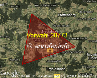 Vorwahlkarte 08773 – Neufahrn i NB