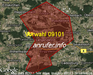 Vorwahlkarte 09101 – Langenzenn