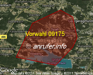 Vorwahlkarte 09175 – Spalt