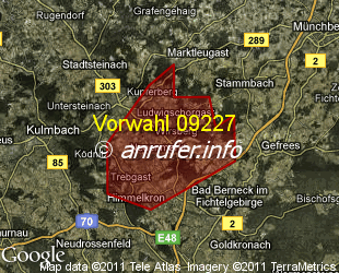 Vorwahlkarte 09227 – Neuenmarkt