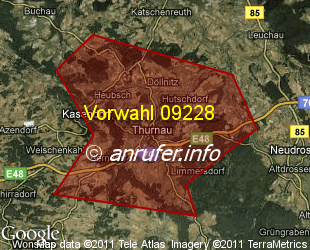 Vorwahlkarte 09228 – Thurnau